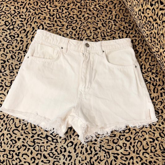 White Denim Shorts