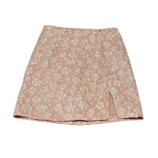 Pink Floral Mini Skirt